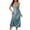 Blue, variant on CFLVAEK Silk Nightgowns for Women Comfy Scoop Neck Chemise Nightgown Spaghetti Strap Cami Sleepwear Elegant Long Sleep Dress XL