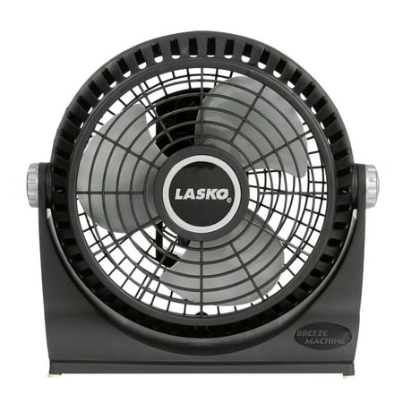 Lasko Breeze Machine Pivoting Floor/Table 2-Speed Fan, Model #507, Black