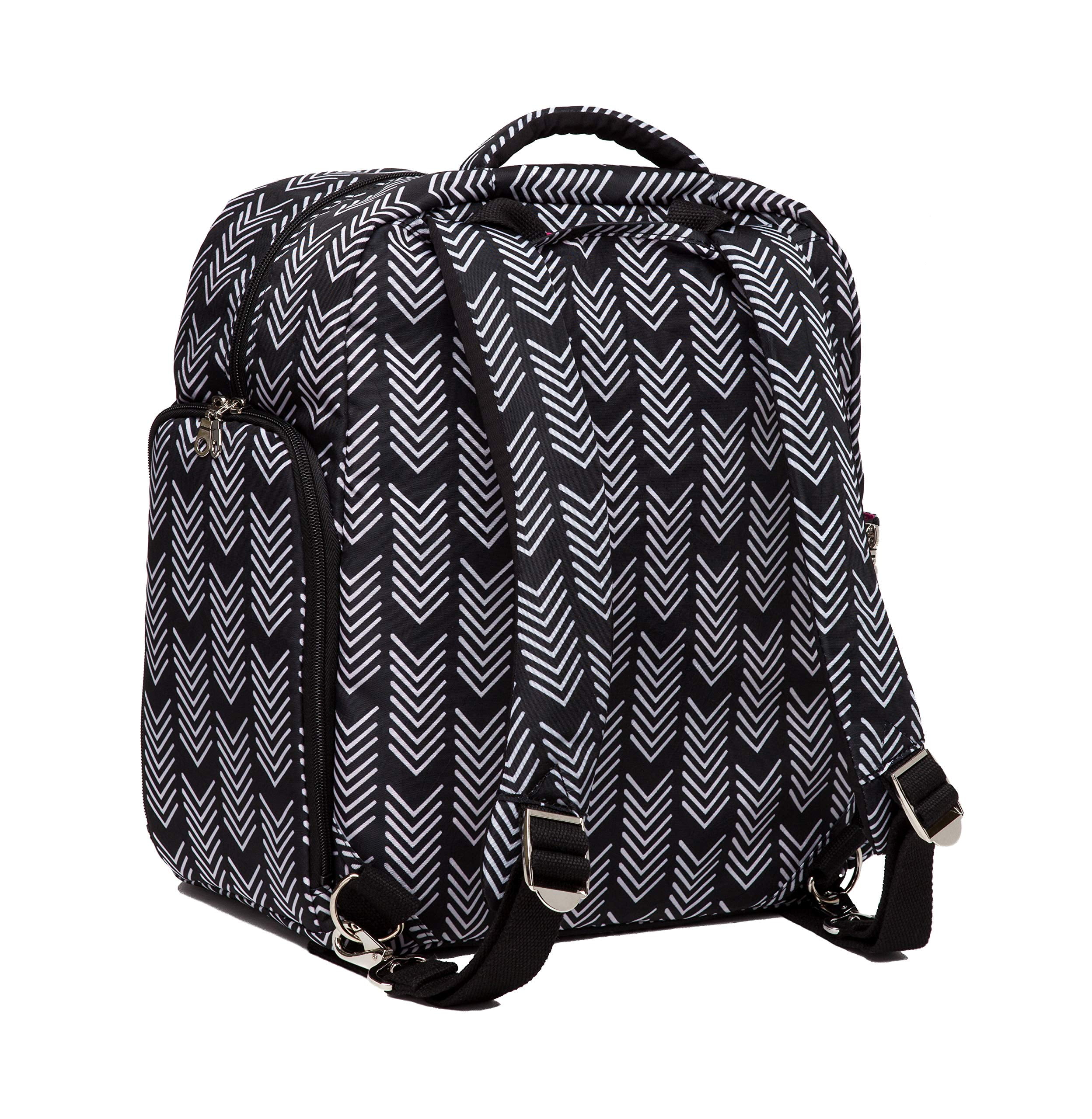 Sarah Wells Kelly Convertible Breast Pump Bag and Backpack (Black and White)
