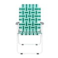 thumbnail image 3 of 2Pcs Steel Tube PP Webbing Bearing 120Kg Folding Beach Chair Light Green Strip, 3 of 22