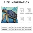 thumbnail image 5 of Pratyus Turtle Wooden Wall Blue Background Pillow Cushion Covers Short Plush Aesthetic Decor for Sofa Couch Home Decor 1PC 24x24in, 5 of 5