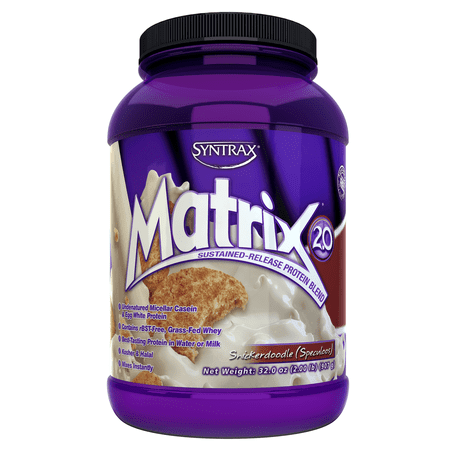 Syntrax Matrix Sustained Release Protein Powder - 9 Flavors and 3 Sizes! Size: 2LB Tub, Flavor: Snickerdoodle (Speculoos)