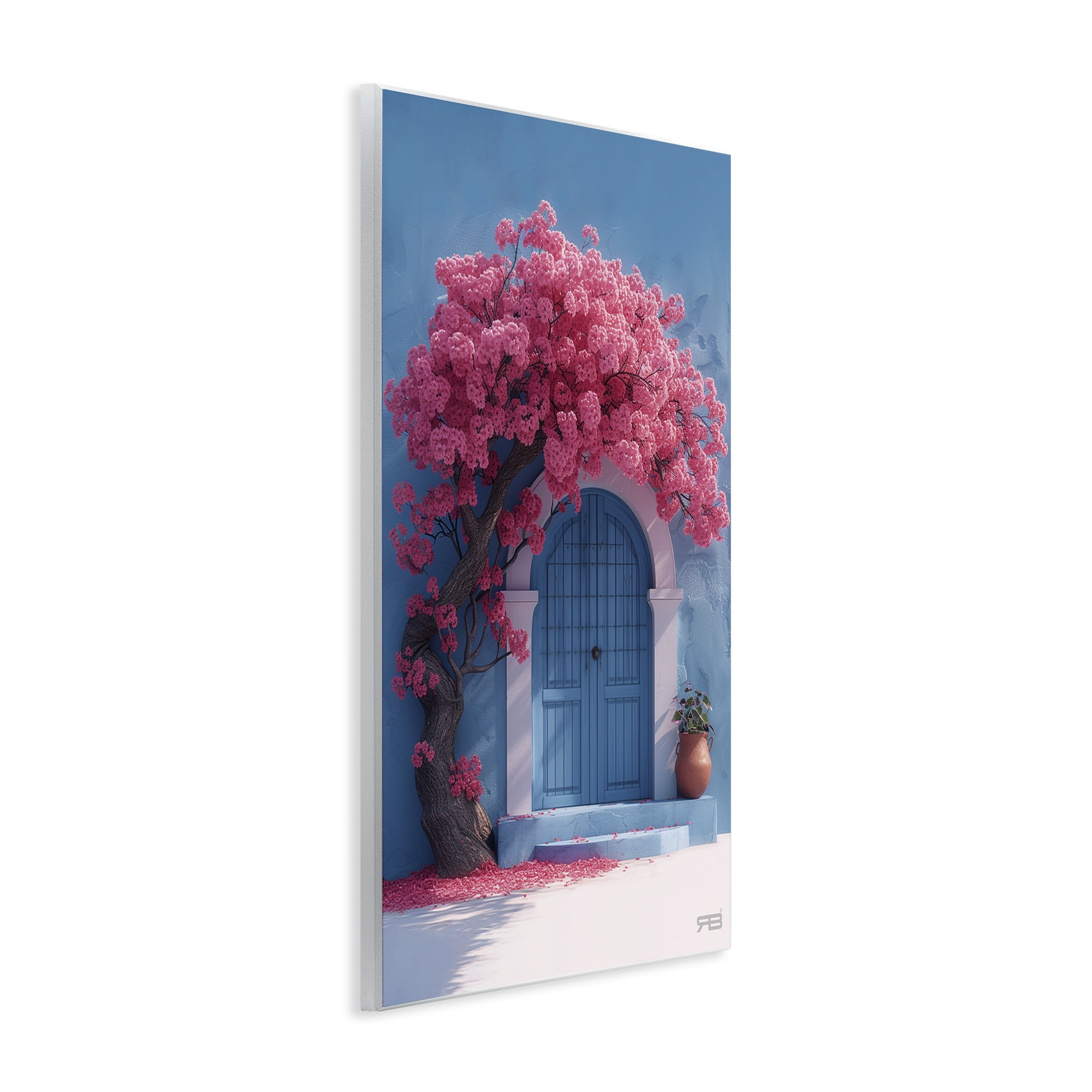 Stupell Industries Tree Circling Doorway Buildings & Architecture Painting Unframed Art Print Wall Art, 13 x 19