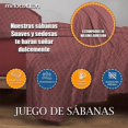 thumbnail image 4 of Juego De Sábana Hotelera Matrimonial MELOCOTTON HOGAR Microfibra Premium incluye 4 Fundas De almohada Mod-C1, 4 of 5