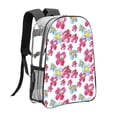thumbnail image 3 of Sikiie Watercolor Flowers Clear Backpack, Transparent Bookbag for School for Women Men, Capacity Clear Bag for College, Travel, 3 of 7