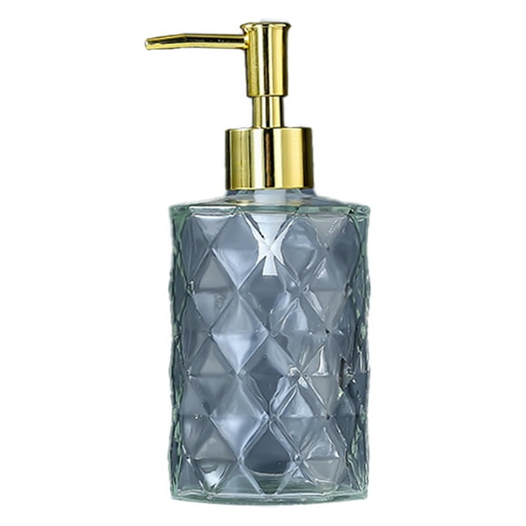 Glass Soap Dispenser with Plastic Pump, 350ml Liquid Hand Soap Dispenser, Rustproof Pump for Kitchen & Bathroom