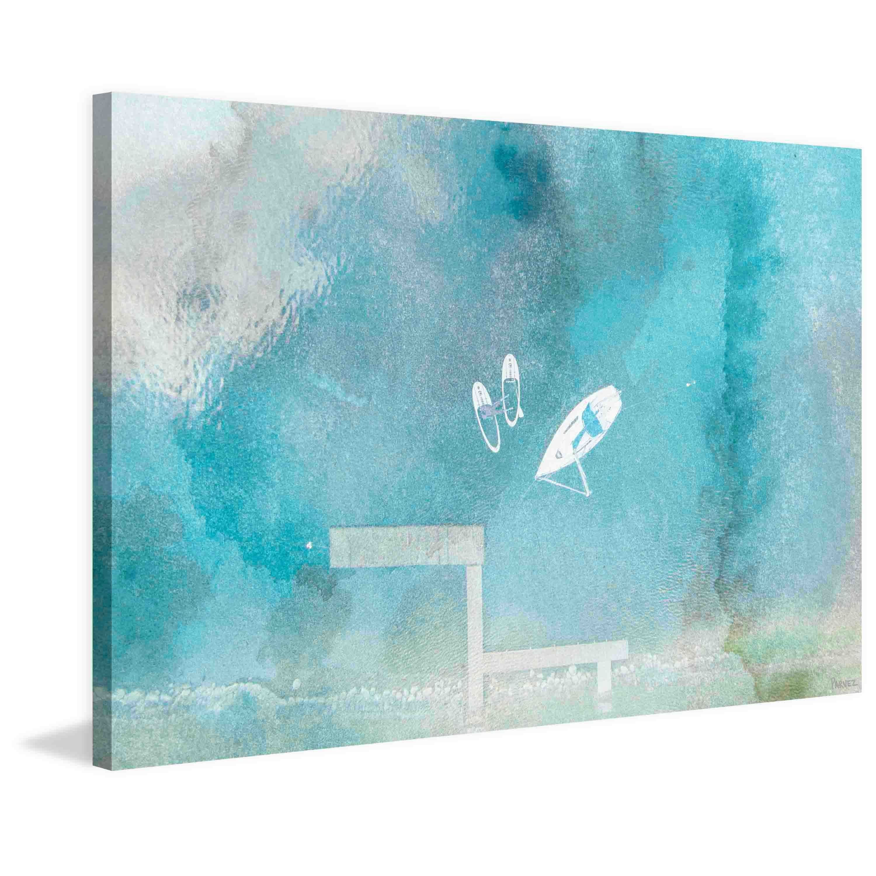 "Out on the Lake" Painting Print on Wrapped Canvas