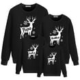 thumbnail image 2 of FOCUSNORM Pyjamas de Noël Assortis pour la Famille Imprimé Élan Dessin Animé Col Rond Manches Longues Pull, 2 of 2