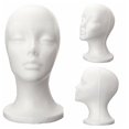 thumbnail image 1 of Female Styrofoam Foam Head Model Halloween Graffiti Mannequin Manikin, 1 of 5