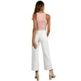 thumbnail image 3 of Douhoow Women Solid Color Tank Tops Sleeveless Vest Summer Basic Tees Slim Fit Ribbed Crop Top, 3 of 8