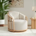 thumbnail image 5 of Better Homes & Gardens Lillian Swivel Birdcage Accent Chair, Cream Linen, 5 of 11