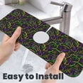 thumbnail image 6 of Sikiie Neon Mardi Gras Splash Guard for Sink Faucet-1 PC Super Absorbent Fast Drying Mat Sink Gadgets-Splash Guard for Kitchen, Sink Mat, 6 of 7