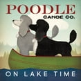 thumbnail image 2 of Fowler, Ryan 26x26 Gold Ornate Wood Framed with Double Matting Museum Art Print Titled - Double Poodle Canoe, 2 of 4