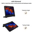 thumbnail image 5 of Cowithday Kids Case for Samsung Galaxy Tab S7 FE 5G 2021/Tab S8 Plus (S8+) 2022/Tab S7 Plus (S7+) 2020 Release 12.4" with S-Pen Holder/Rotating Kickstand/Handle Stand EVA Shockproof Rugged Cover,Black, 5 of 7