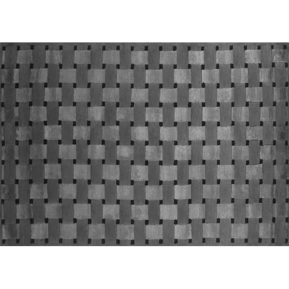 Ahgly Company Indoor Rectangle Abstract Gray Contemporary Area Rugs, 3' x 5'