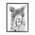 thumbnail image 2 of Stupell Industries Smiling Llama Alpaca Shaggy Hair Scribble Drawing Drawing Print White Framed Art Print Wall Art, Design by Kamdon Kreations, 2 of 5