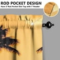 thumbnail image 2 of Boho Tropical Beach Sunset Curtains - 3 Piece Kitchen Set with Palm Tree Design, Farmhouse Tier & Valance Window Treatments, 2 of 5