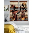 thumbnail image 3 of African Women Sheer Curtains 2 Panels Set Ethnic Style Sheer Window Curtains Light Filtering Rod Pocket Voile Drapes for Bedroom Living Room 52"x63", 3 of 8