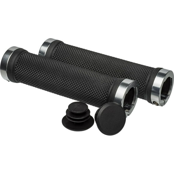 Poignées Bell Sports PUMP™ 400 en alliage d'aluminium argenté avec verrouillage