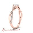 thumbnail image 4 of 1/2 Carat Round Cut Lab Created Diamond Infinity Twist Rose Gold Engagement Ring, 4 of 6