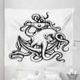 thumbnail image 1 of Octopus Tapestry, Nautical Theme Anchor and Octopus with Long Tentacles Sketch Style Sea Creature, Fabric Wall Hanging Decor for Bedroom Living Room Dorm, 5 Sizes, Black White, by Ambesonne, 1 of 1