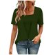 thumbnail image 1 of TaTaai Women's Casual Faux Two Piece Short Sleeve Top, Solid Pattern, Round Neck, Fashion Daily Home Wear, Comfortable Fabric Gift, 1 of 5