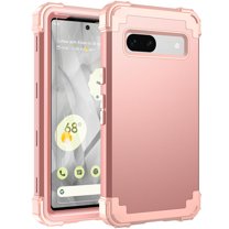 Allytech Google Pixel 7A Case with Screen Protector - Rugged Hybrid PC Cover Military Grade Protection Shockproof Anti-Scratch Corner Protective Case Cover for Google Pixel 7A 6.1" - Rosegold