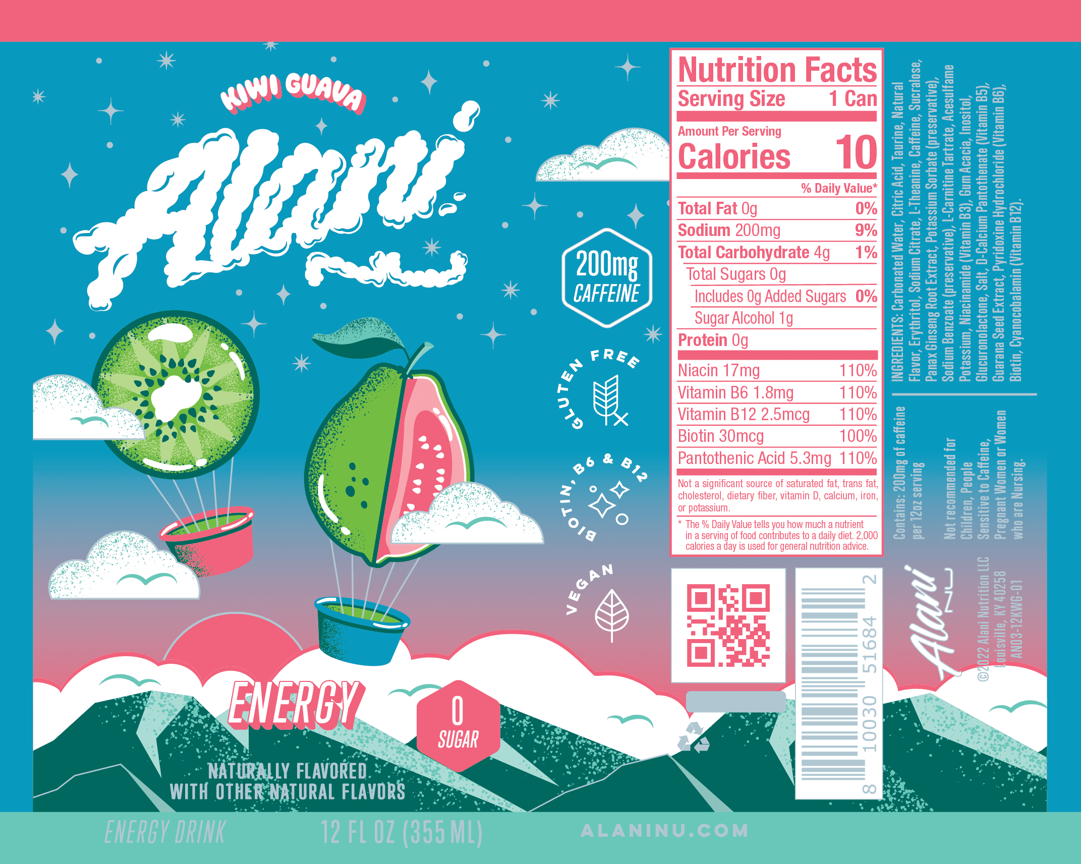 あひるページ Alani Nu - Brandclub - Alani Nu Energy Drink - Kiwi Guava - 12oz