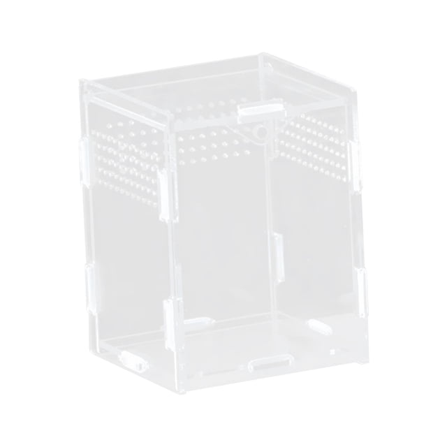 Caja de cría de reptiles, caja de hábitat para tortugas, de eclosión, terrario portátil, transparente y transpirable, tanque de cría para ranas y 8x7x10cm