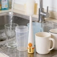 thumbnail image 1 of Cepillo de limpieza 5 en 1 para botellas de agua, esponja ergonómica con mango largo, removedor de ganchos, limpiador de vasos para tapas del hogar. Blanco, 1 of 8