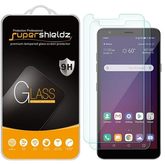 [2-Pack] Supershieldz for LG Escape Plus Tempered Glass Screen Protector, Anti-Scratch, Anti-Fingerprint, Bubble Free