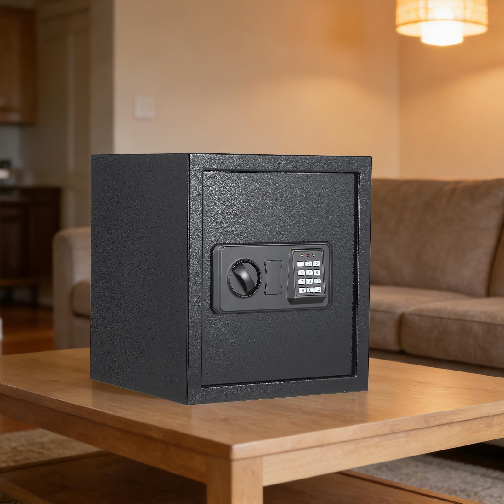 Digital Keypad Safe Box for Home with Fireproof Bag, Heavy Duty Steel Security Safe with Spare Keys & Multiple Size Options (9.8" to 31.5"), Money Safe for Cash Jewelry Documents - Wall Mountable
