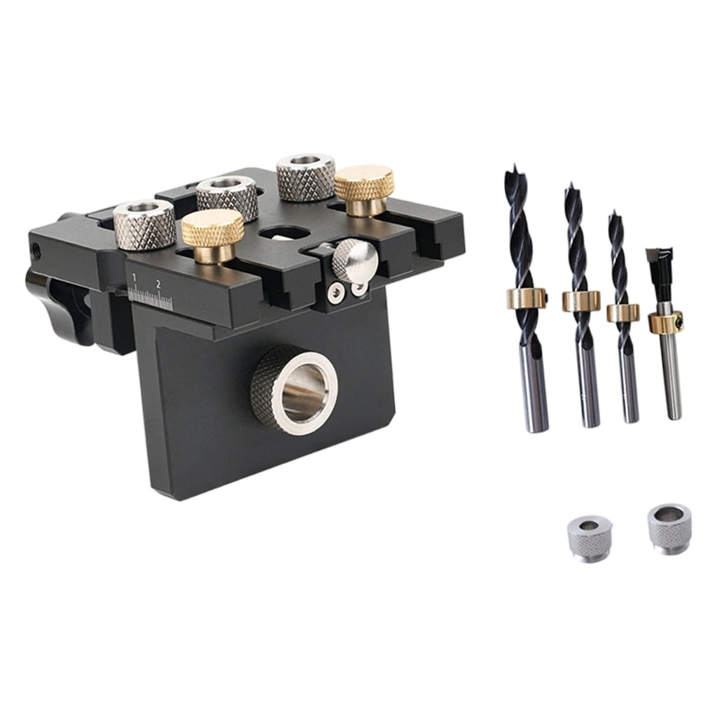 MultiFunctional Wood Drilling Positioning Jig Aluminum Hole Punching Locator for Precise User Friendly Woodworking Tasks