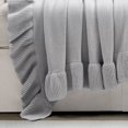 thumbnail image 6 of Lush Decor Reyna Soft Knitted Ruffle Throw White Single 50X60, 6 of 11