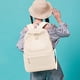 thumbnail image 2 of Mochila escolar BTOOP para niñas adolescentes de pana beige con lonchera, 2 of 6