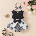thumbnail image 2 of NIEWTR Baby Girl Romper Dress Embroidery Lace Flowers Baby Dress Romper Spring Summer Festival Clothes with Headband(Black,0-3 Months), 2 of 5