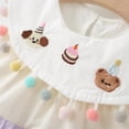 thumbnail image 5 of HOMADLES Toddler Dress for Girls Crewneck Embroidery Print Ruffed Summer Fashion Princess Dress Pink 6 Months, 5 of 8