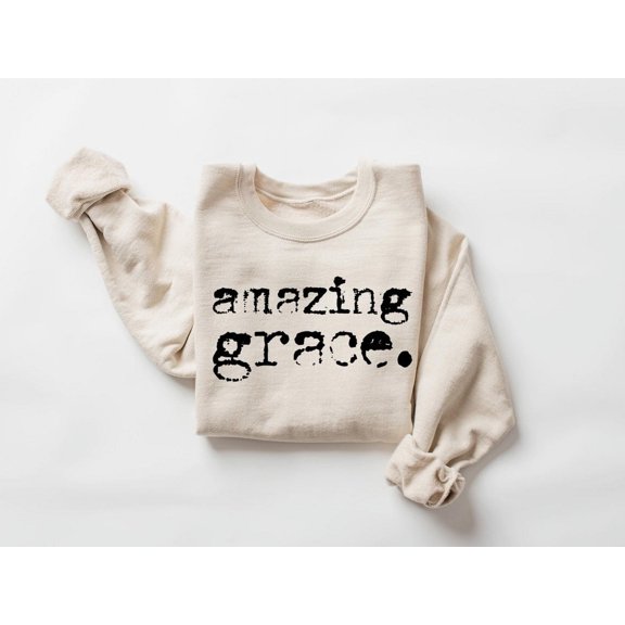Sam Soft Amazing Grace Sweatshirt, Christian Hoodies, Christian Apparel, Religious Clothing, Christ Love Clothing, Christian Sweatshirt