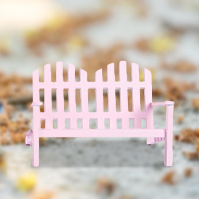 Simulación 1/12 casa de muebles BJD de muñeca Micro paisaje sillón modelo jardín parque decoración accesorios asiento doble rosa Salvador banco de la casa de muñecas
