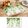 thumbnail image 6 of Spring Green Leaves Placemats Set of 6 Pastoral Botanical Plants Vines Place Mats Indoor Wipeable Table Mats Washable Cloth Dining Table Placemats for Kitchen Holiday Party Home Decor 13x19 Inch, 6 of 9