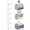 White, variant on Floating Book Shelves for Wall, 8 Tier Invisible Floating Bookshelf, Vertical Spine Book Tower, Wall Mounted & Space Saving, Heavy Duty Metal Book Organizer for Home Office, 4 Pack White