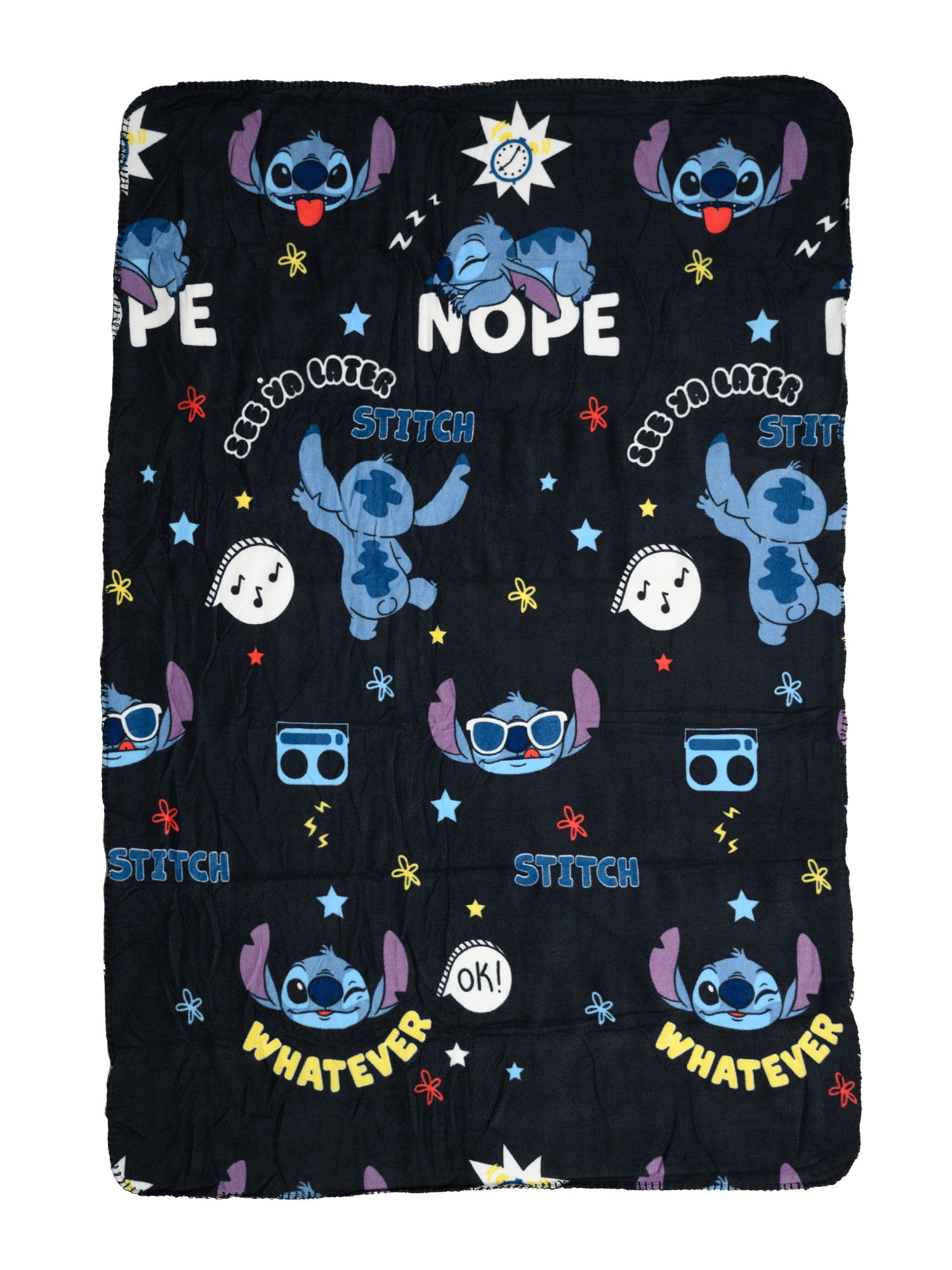 Disney Stitch Throw Blanket 45' x 60' Cool See You Later Nope