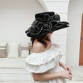 thumbnail image 2 of Chapeaux de Soleil pour Femmes Chapeau de Robe à Grand Feuille pour Douche Nuptiale et Plage, 2 of 5