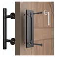 thumbnail image 4 of Heavy Duty Sturdy Sliding Barn Door Hardware Kit, Double Rail,Wood Door Barn System,Hanging Rail Sliding Door Hardware Accessories ,Sturdy and Durable, 4 of 6