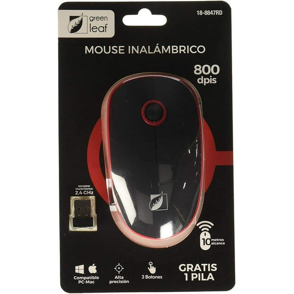 Green Leaf 18-8847RD mouse inalambrico Mitzu MITZU
