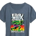 thumbnail image 3 of Marvel Hulk - Battles The Inhumans - Women's Short Sleeve Graphic T-Shirt, 3 of 5