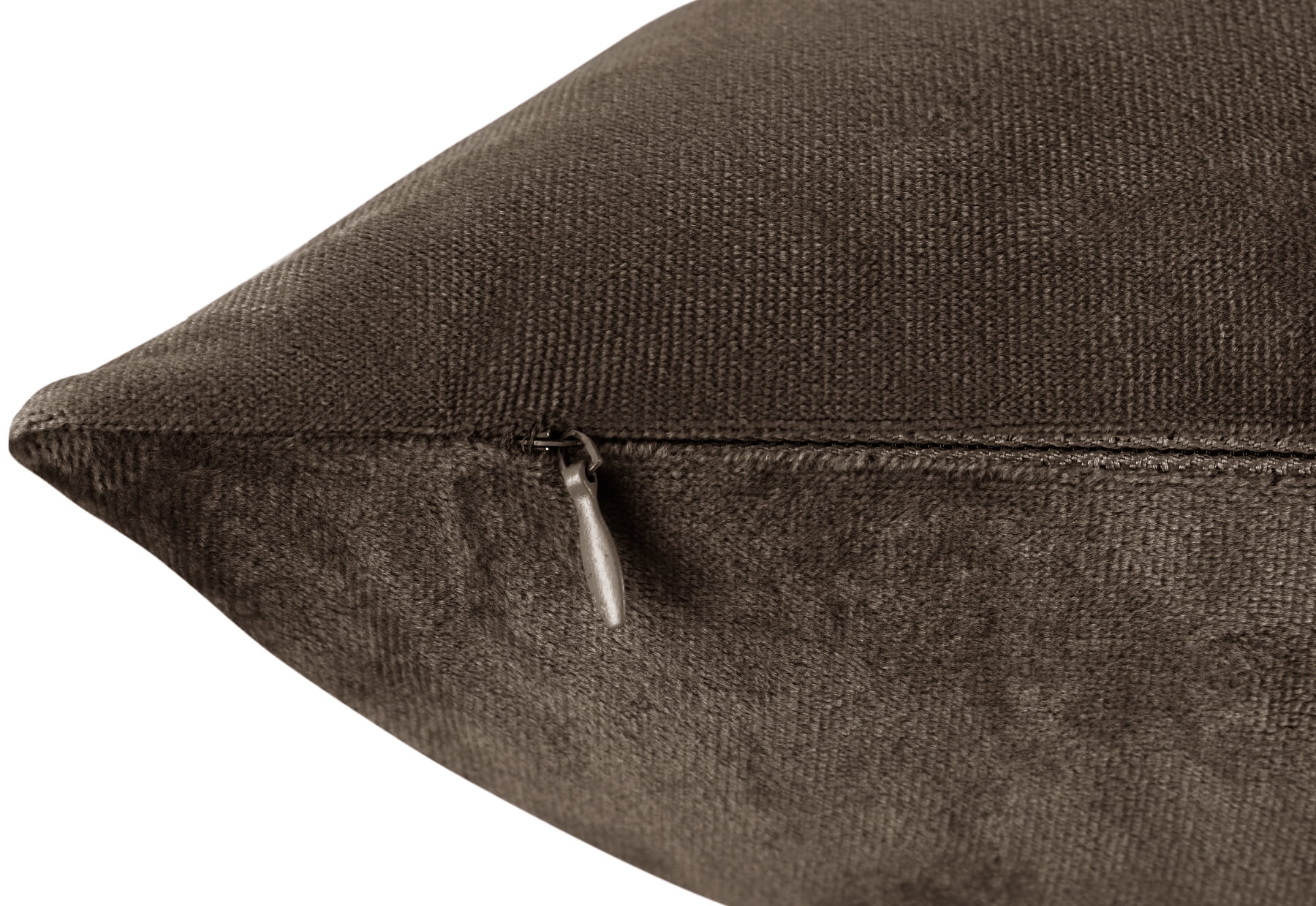 Clara Clark Plush Solid Decorative Microfiber Square Throw Pillow Cover with Throw Pillow Insert for Couch, Brown, 20"x20"", 4 Piece Decorative Soft Throw Pillow Set