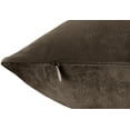 thumbnail image 5 of Nestl Velvet Throw Pillow Covers Solid Square Soft Decorative Pillow Cover for Sofa, 16" x 16", Chocolate Brown, Pack of 4, 5 of 8