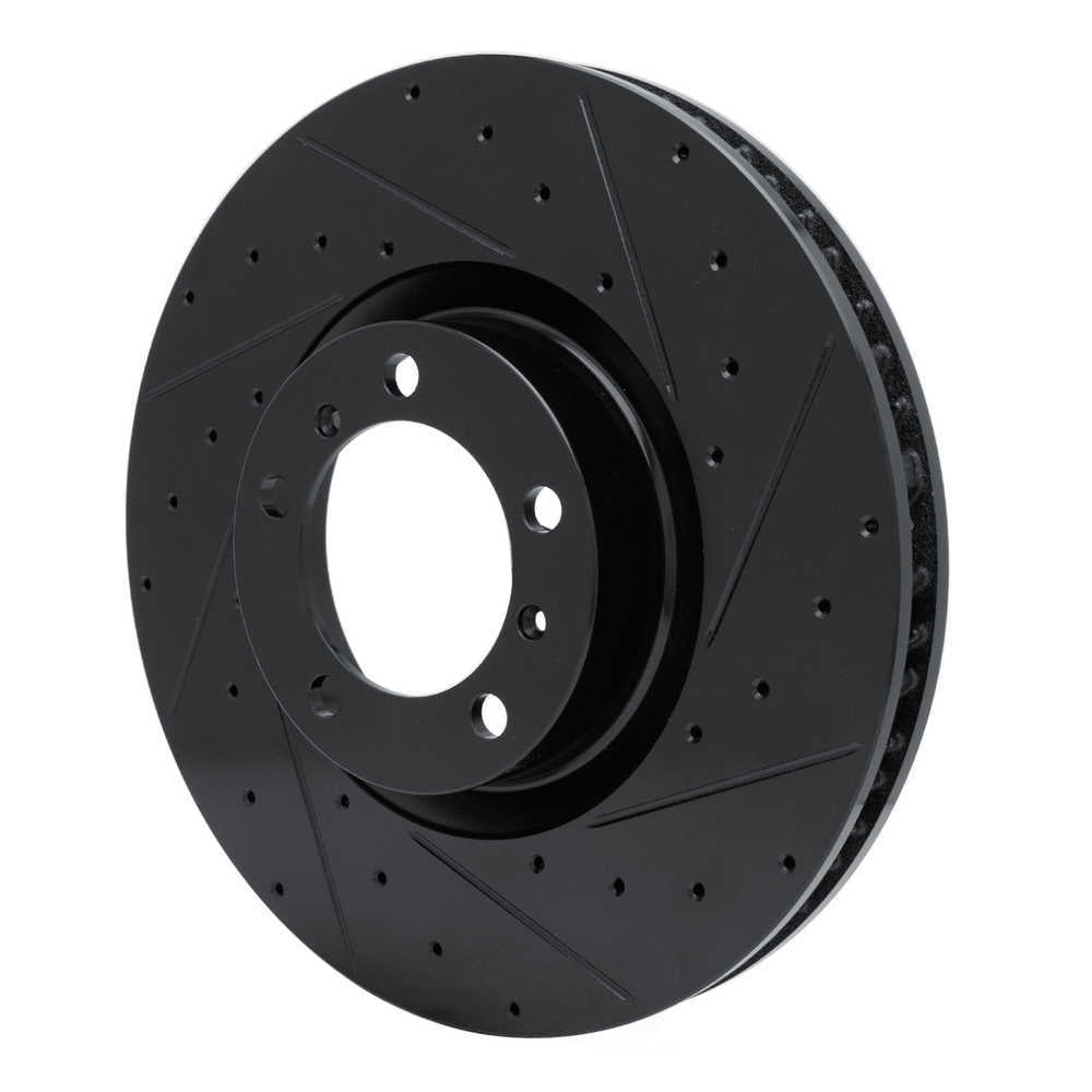 Dynamic Friction Company 633-02085D DFC Brake Rotor - Drilled And Slotted - Black