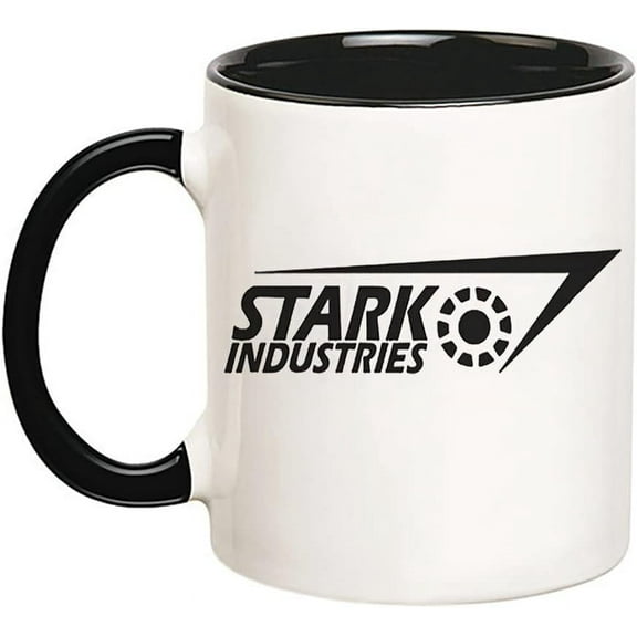 Fonhark - Iron Man Mug, Stark Industries Logo Mug, Tony Stark Coffee Mug, 11 Oz Novelty Coffee Mug/Cup
